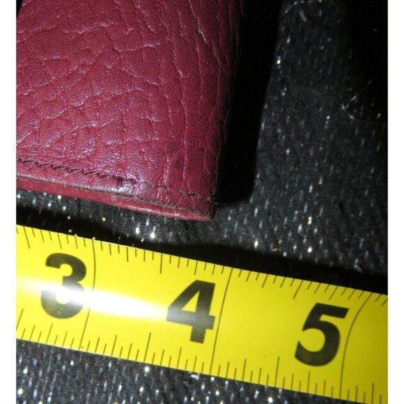 Etienne Aigner Vintage Burgundy Maroon Pebbled Leather Kisslock Clasp Wallet - Picture 7 of 8